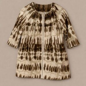 Joseph A Watercolor 3/4 Sleeve Zip -Up Blazer/Jacket | Size 14